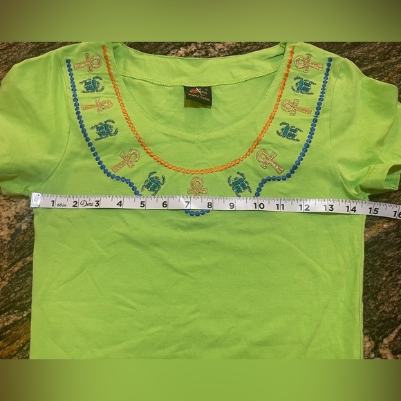 Adam Organic Cotton Egyptian style women’s size small shirt lime color shirt - Picture 14 of 16